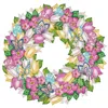 Designocracy Flowers Spring Wreath Wood Decor