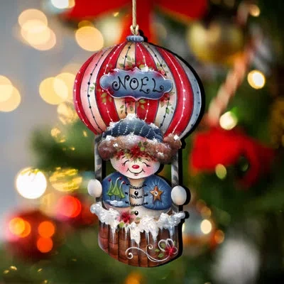 Designocracy Frosty Journey Wooden Ornament By J. Mills-price In Multicolor