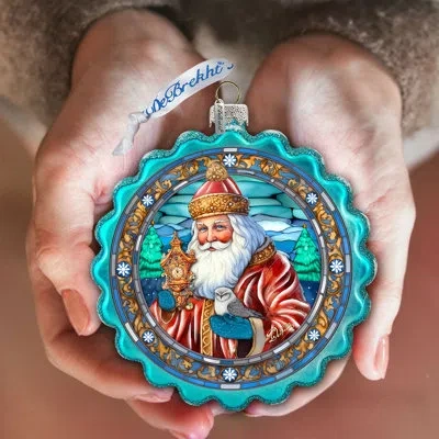 Designocracy Glass Ornament  Holiday Shaped Ornament In Blue