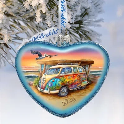 Designocracy Glass Ornament  Holiday Shaped Ornament In Blue