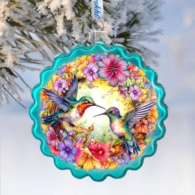 Designocracy Glass Ornament  Holiday Shaped Ornament In Blue