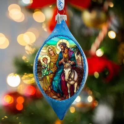 Designocracy Glass Ornament  Holiday Shaped Ornament In Blue