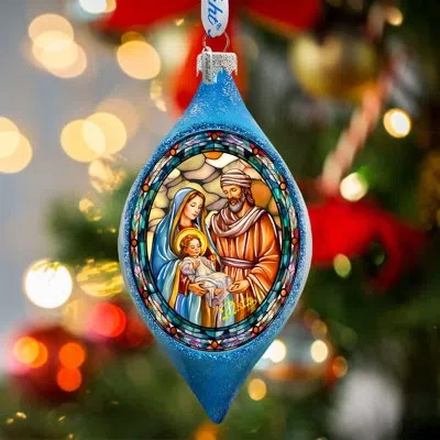 Designocracy Glass Ornament  Holiday Shaped Ornament In Blue