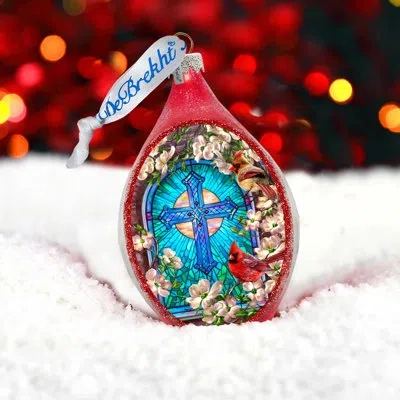 Designocracy Glass Ornament  Holiday Shaped Ornament In Red