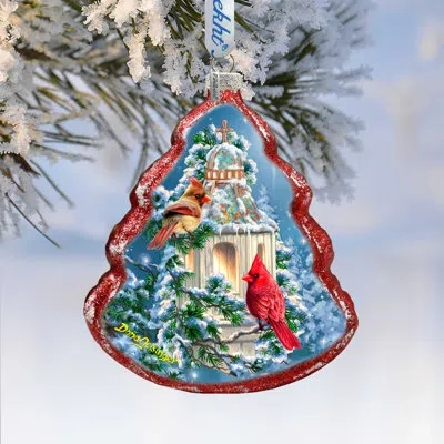 Designocracy Glass Ornament  Holiday Shaped Ornament In Red