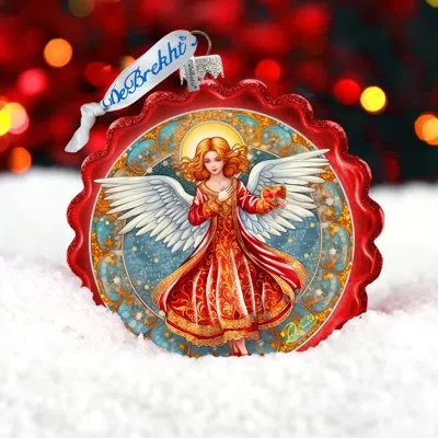 Designocracy Glass Ornament  Holiday Shaped Ornament In Red