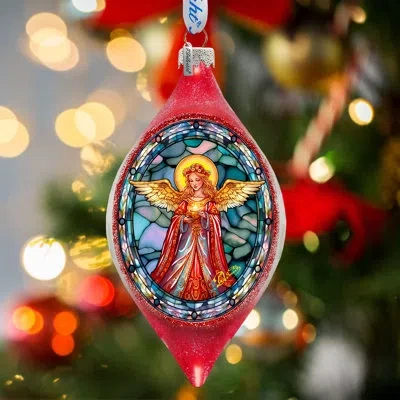 Designocracy Glass Ornament  Holiday Shaped Ornament In Red