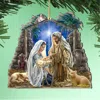Designocracy Glory To God Wood Ornaments Set Of 2 Inspirational