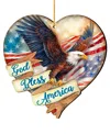 Designocracy God Bless America Christmas Ornament In Multi