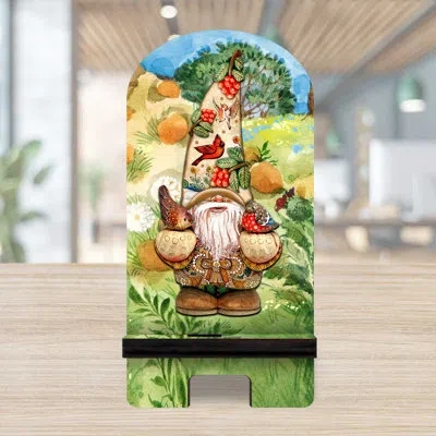 Designocracy Green/brown/blue Desktop Mount In Green,brown,blue