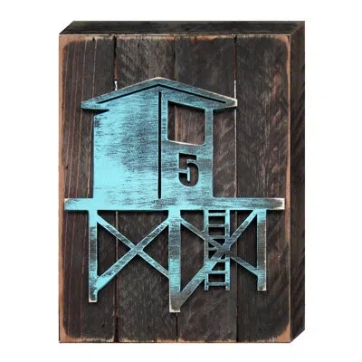 Designocracy Guard Post Art On Board Wall Décor In Brown;white