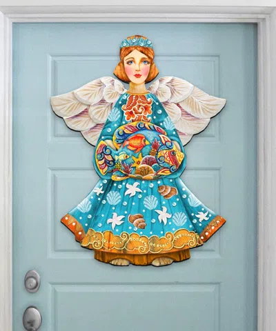 Designocracy Guardian Of The Sea Angel Christmas Home Decoration In Multi