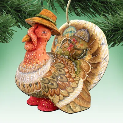 Designocracy Halloween Cat Pumpkin Wood Ornaments Set Of 2 G. Debrekht Fall In Multi