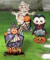 Designocracy Halloween Wood Walkway Set Of 3 By Jamie Mills Price