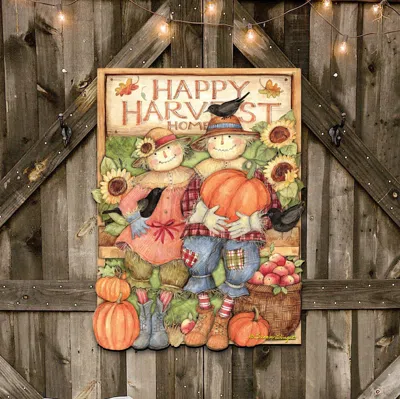 Designocracy Happy Harvest Couple Wall And Door D‚cor By Susan Winget In Multi