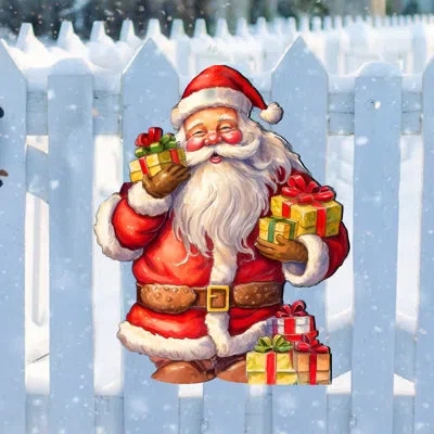 Designocracy Heartwarming Gifts For All Santa Garden Stake In Multi