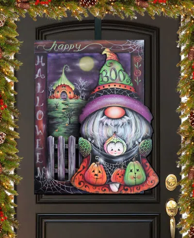 Designocracy Holiday Door Decor Wooden Wall Decor Boo Gnome J. Mills-price In Multi Color