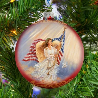 Designocracy Holiday Splendor American Angel Ball Ornament