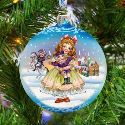 Designocracy Holiday Splendor Nutcracker Clara Ball Ornament
