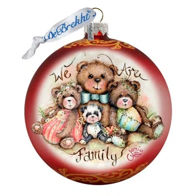 Designocracy Holiday Splendor We Are The Family Bears Ball Ornament