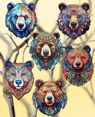 Designocracy Holiday Wooden Clip-on Ornaments Sentimental Forget-me-not Set Of 6 G. Debrekht In Multi Color