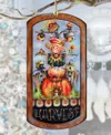 Designocracy Holiday Wooden Ornaments Harvest Pumpkin Scarecrow Home Decor J. Mills-price In Multi Color