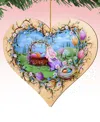 Designocracy Holiday Wooden Ornaments Spring Nap Home Decor Set Of 2 J. Mills-price In Multi Color