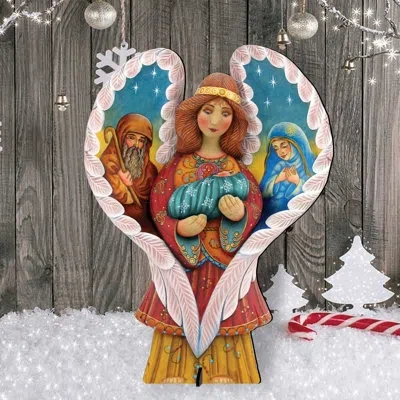 Designocracy Holy Family Angel Figurine In Multi