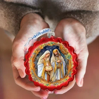 Designocracy Holy Family Nativity Wreath Hanging Figurine Ornament