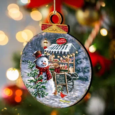 Designocracy Hot Chocolate Stand Gelsinger Wooden Ornament In Multicolor