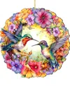 Designocracy Hummingbirds Wreath Christmas Ornament In Multi