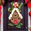 Designocracy Jamie Mills-price Christmas Joy Gingerbread House Door Hanger