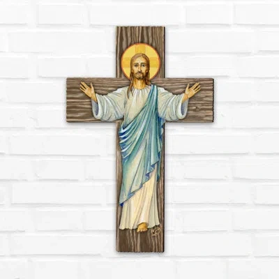 Designocracy Jesus Cross Figurine In Multi