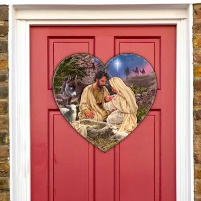 Designocracy Jesus Is Lord Holiday Door Decor By D. Gelsinger In Ivory