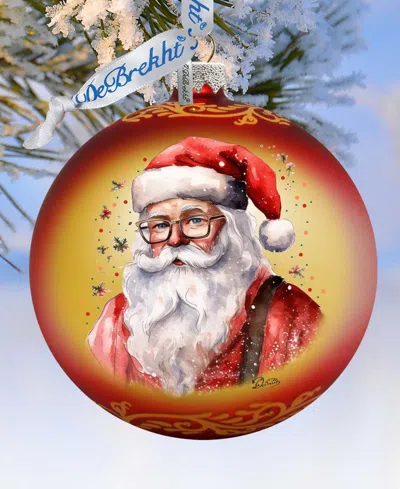 Designocracy Jolly Santa Claus Ball Holiday Mercury Glass Ornaments G. Debrekht In Multi Color