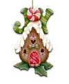Designocracy Joy Gingerbread House Holiday Ornament In Multi