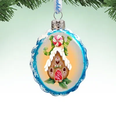 Designocracy Joy Gingerbread House Keepsake Holiday Shaped Ornament
