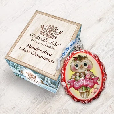 Designocracy Keepsake Noel Owl Ball Ornament