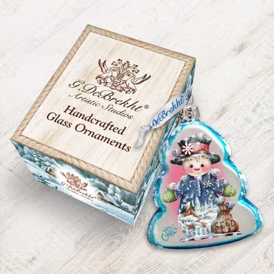 Designocracy Keepsake Seed Snowman Holiday Shaped Ornament
