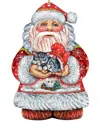 Designocracy Kitten Holiday Santa Christmas Ornament In Multi