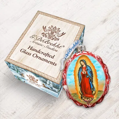 Designocracy Lady Of Guadalupe Glass Ornament In Multi