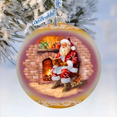 Designocracy Large Glass Ornament  Ball Ornament In Gold