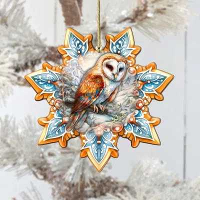 Designocracy Large Wooden Ornament Christmas Decorative Accent