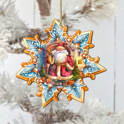 Designocracy Large Wooden Ornament Christmas People Decorative Accent