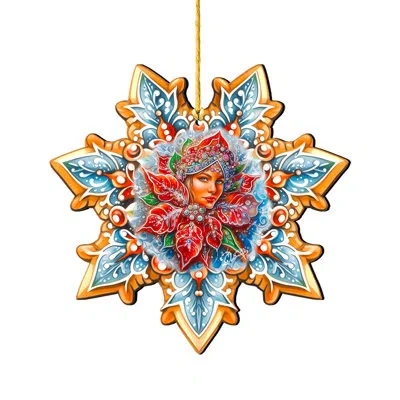Designocracy Large Wooden Ornament Christmas People Decorative Accent