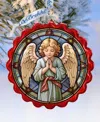 Designocracy Little Angel Wreath Holiday Mercury Glass Ornaments G. Debrekht In Multi Color