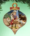 Designocracy Little Drummer Boy Wood Ornaments Set Of 2 Dona Gelsinger Holiday