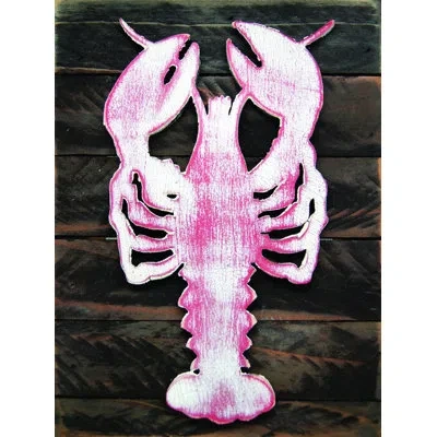 Designocracy Lobster Art On Board Wall Décor In Brown;pink