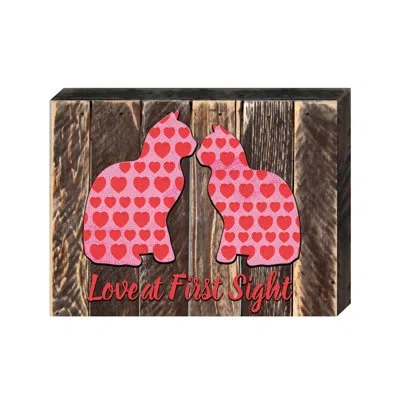 Designocracy Love At First Sight Cats Wall Décor In Brown;red