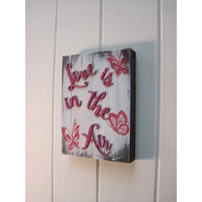 Designocracy Love Is In The Airblock Wall Décor In Blue;brown